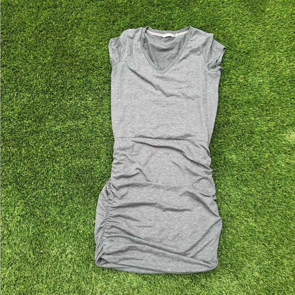 Athleta Charcoal V-Neck Dress